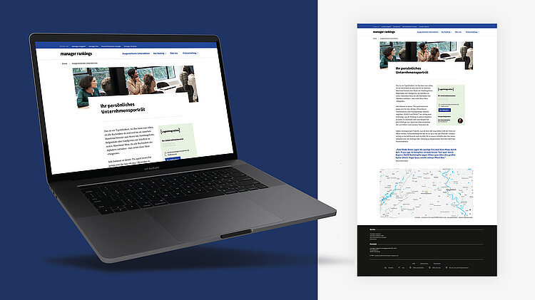 Unternehmensporträt Mockup Unternehmensporträt